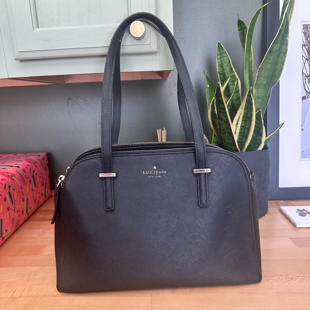 Kate spade black leather handbag